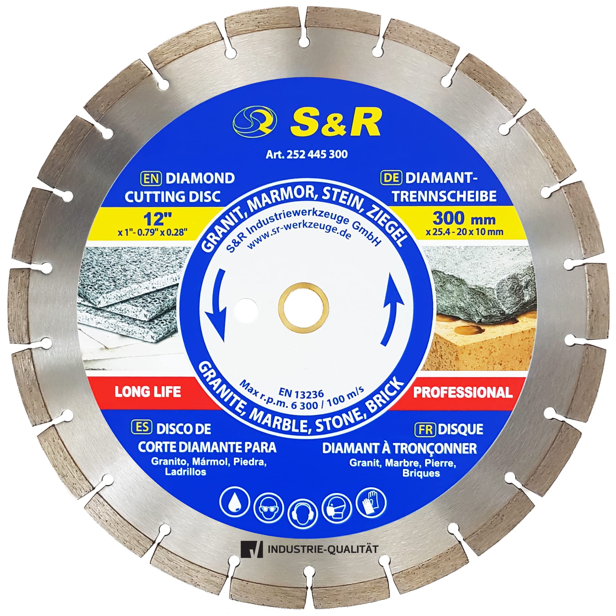 S&r Disco Diamantato da Taglio 300 x 25,4 mm