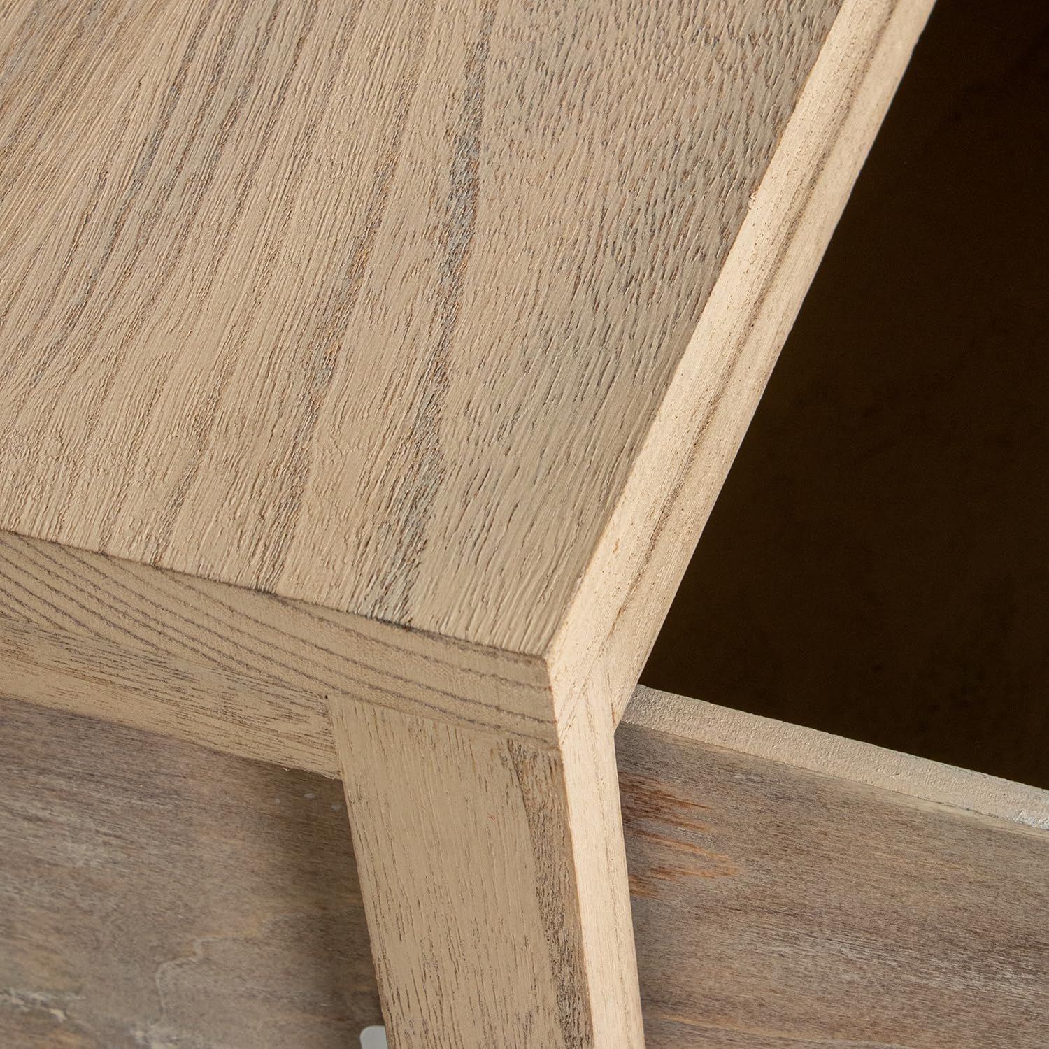 CAJONERA MADERA C/2 CAJONES MIMBRE 40x30x52cm - immagine 5