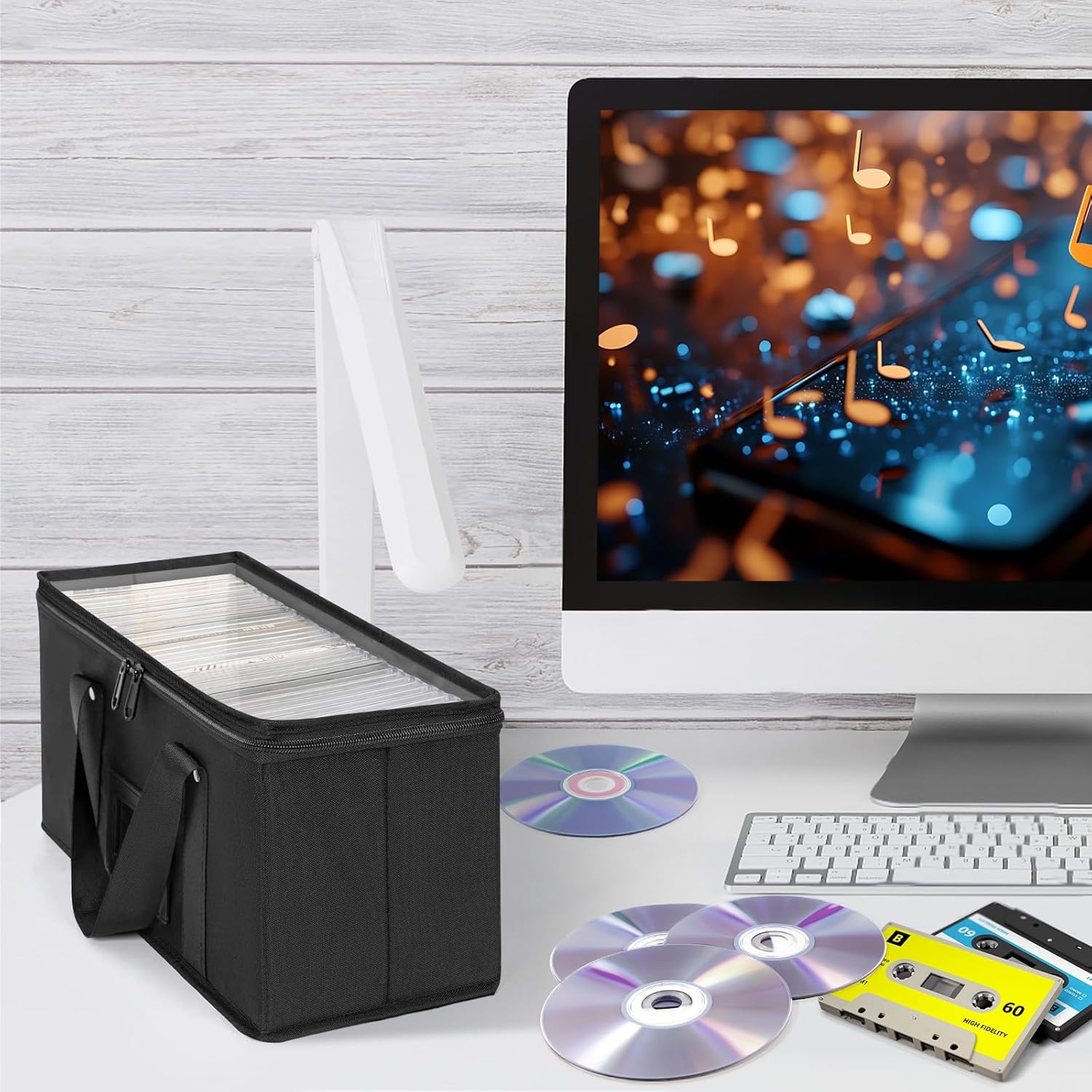 IPEB Custodia per CD e DVD con Maniglia, Nera (6 Pezzi) - immagine 3