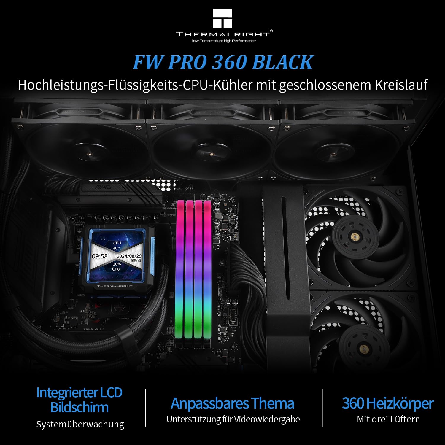 Thermalright FW PRO 360 Black - Raffreddamento CPU AIO - immagine 2