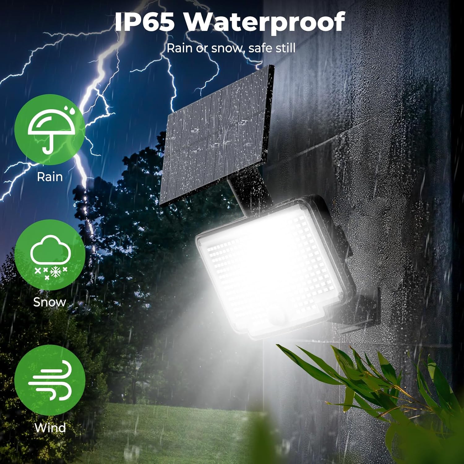 Nipify 2 Pezzi Faretti Solari LED Esterno 318LED - immagine 4