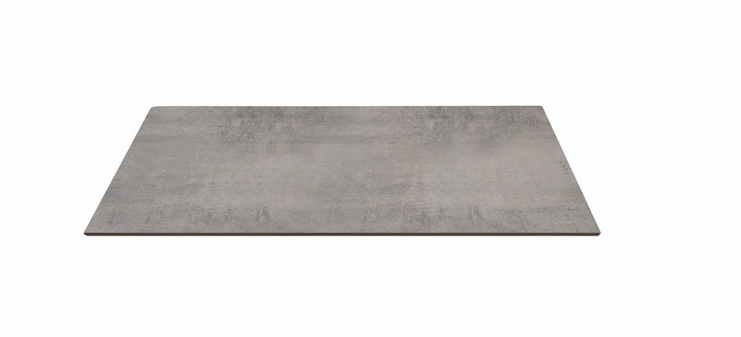 KONTE.DESIGN Set di 2 piani per tavolo SPARGI quadrato effetto cemento 80x80 cm