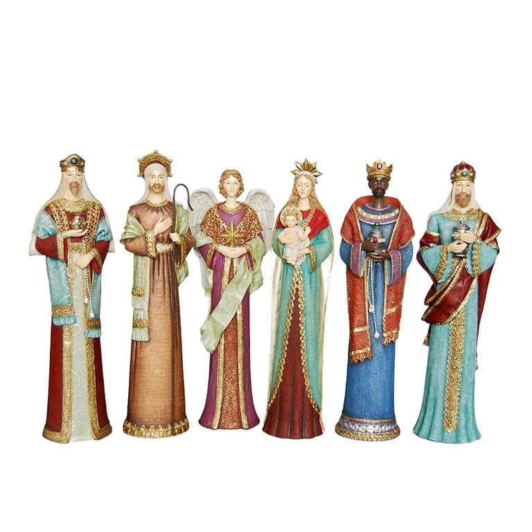 DRW Mistero in Piedi Colorato 6 Pezzi Dipinto a Mano