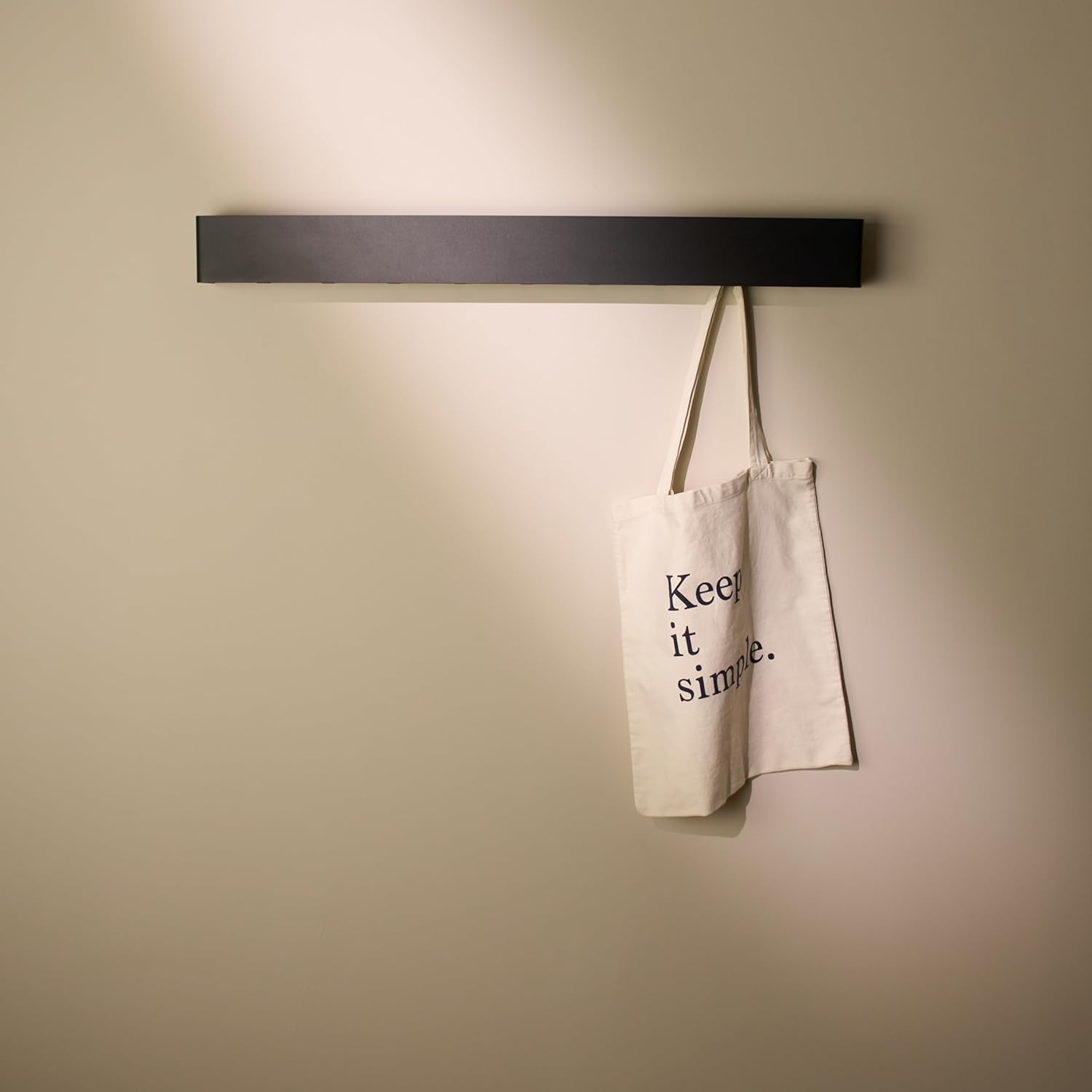 Design Amburgo Appendiabiti da Parete 80cm, Nero - immagine 1