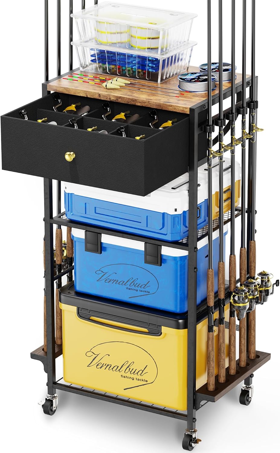 Supporto Girevole per Canne da Pesca 10 Posti - immagine 1