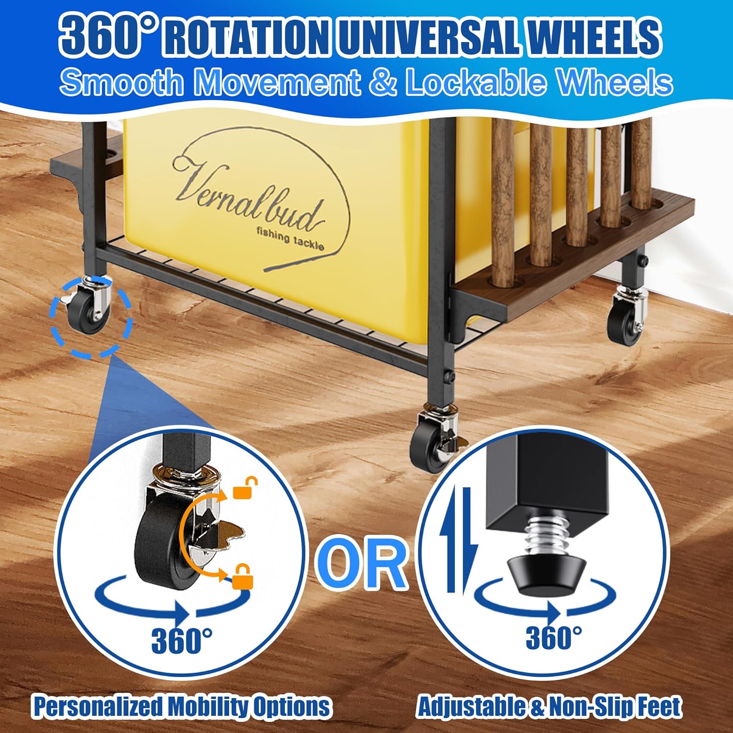 Supporto Girevole per Canne da Pesca 10 Posti - immagine 4