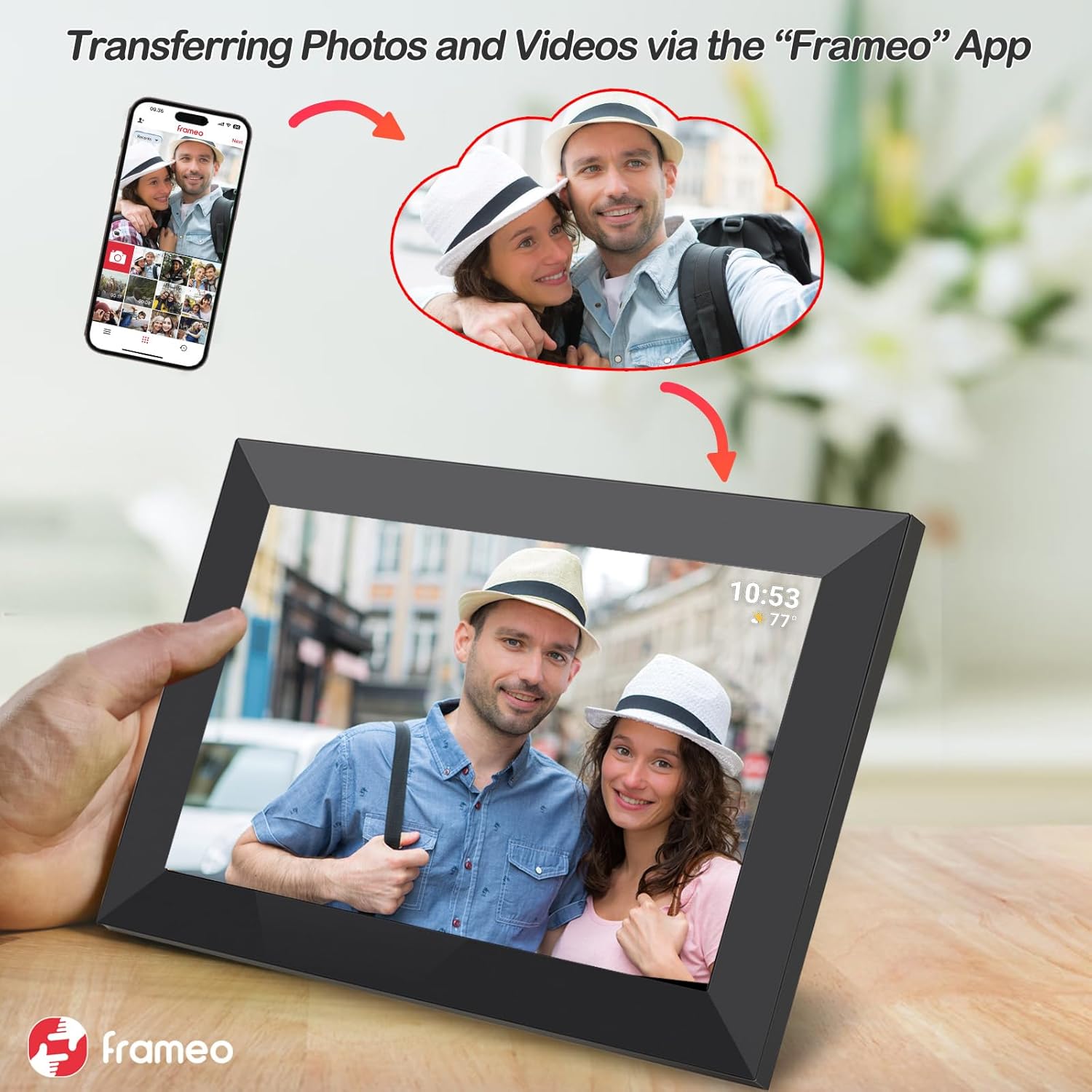 FRAMEO Cornice Digitale WiFi 10 Pollici Veswwe - immagine 3