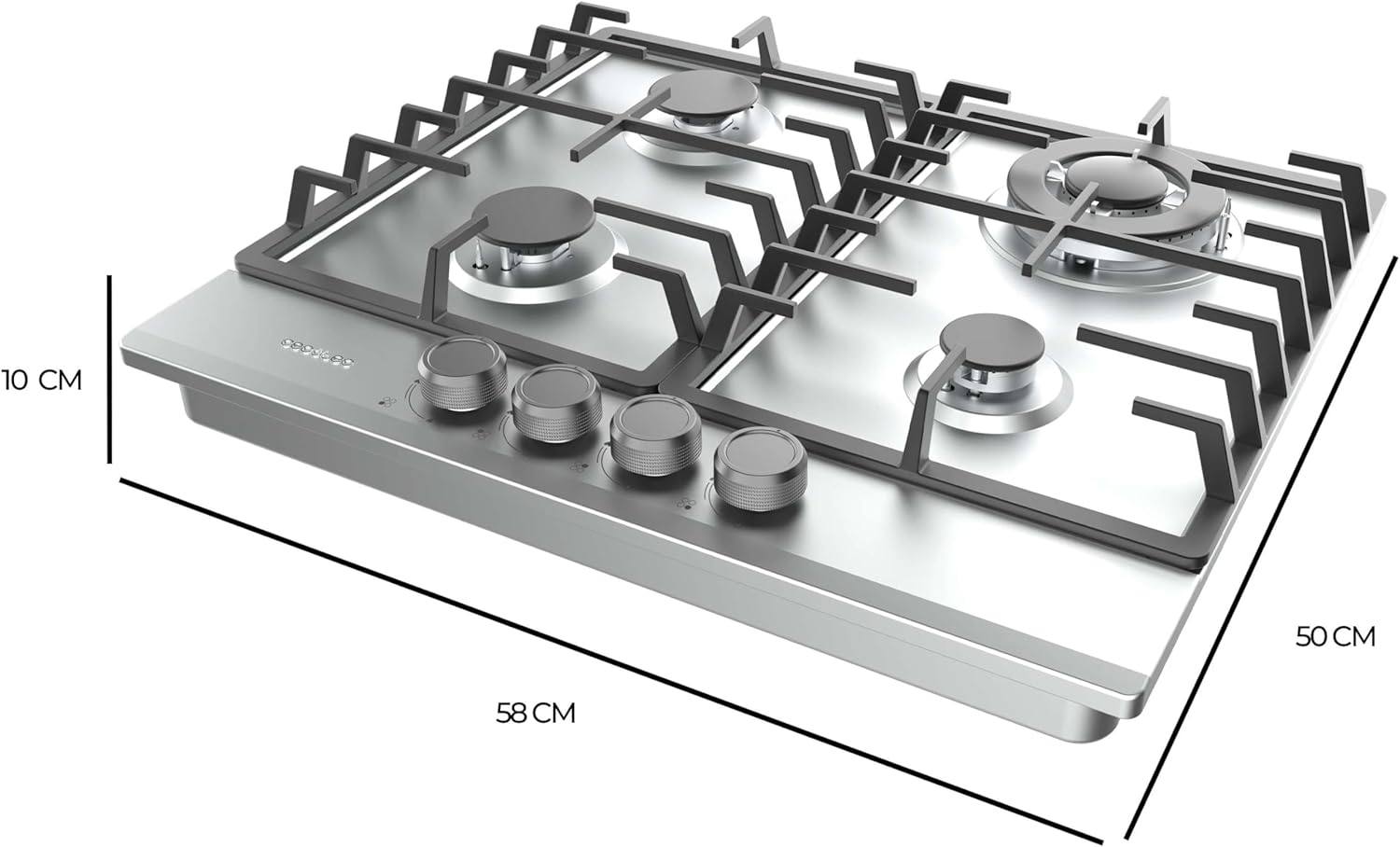 Cecotec Bolero Squad G 4200F Inox - Piano Cottura a Gas 8000W - immagine 2