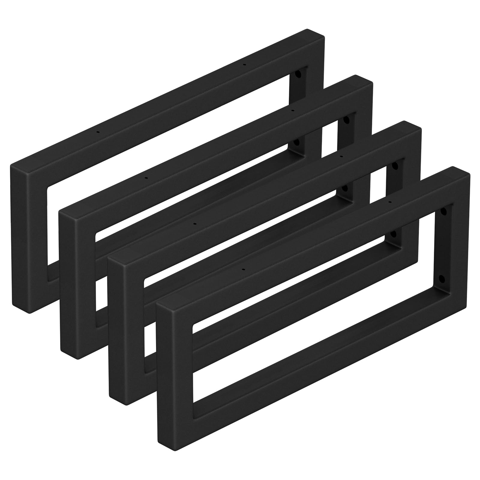 JYiuog Supporto per Lavabo a Parete, Metallo, Nero (40cm/4 pz)