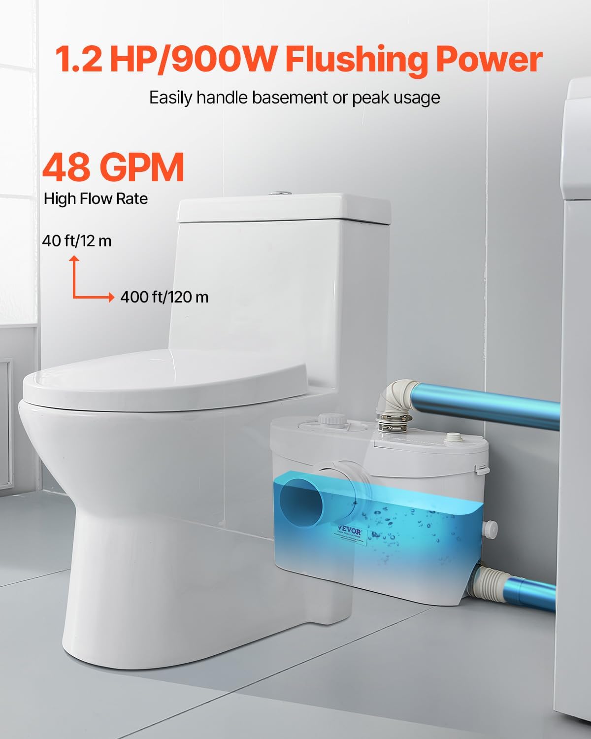 Vevor Pompa Maceratrice per WC 900W - immagine 3