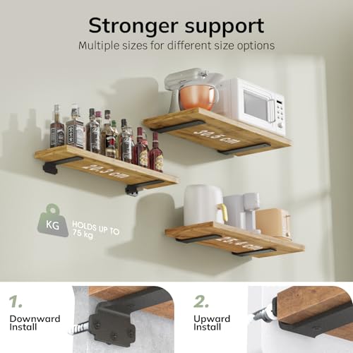 WELDUN 8 Staffe Galleggianti per Mensole 30cm - immagine 3