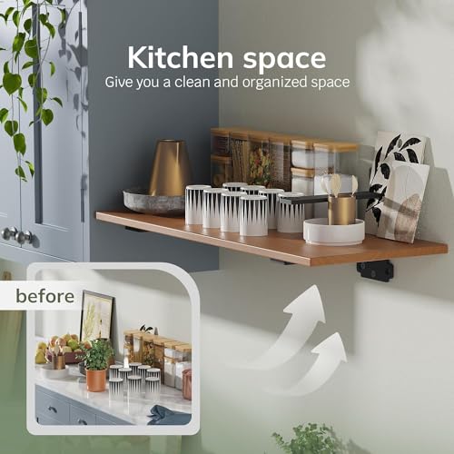 WELDUN 8 Staffe Galleggianti per Mensole 30cm - immagine 4