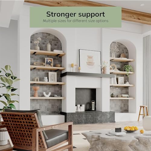 WELDUN 8 Staffe Galleggianti per Mensole 30cm - immagine 5