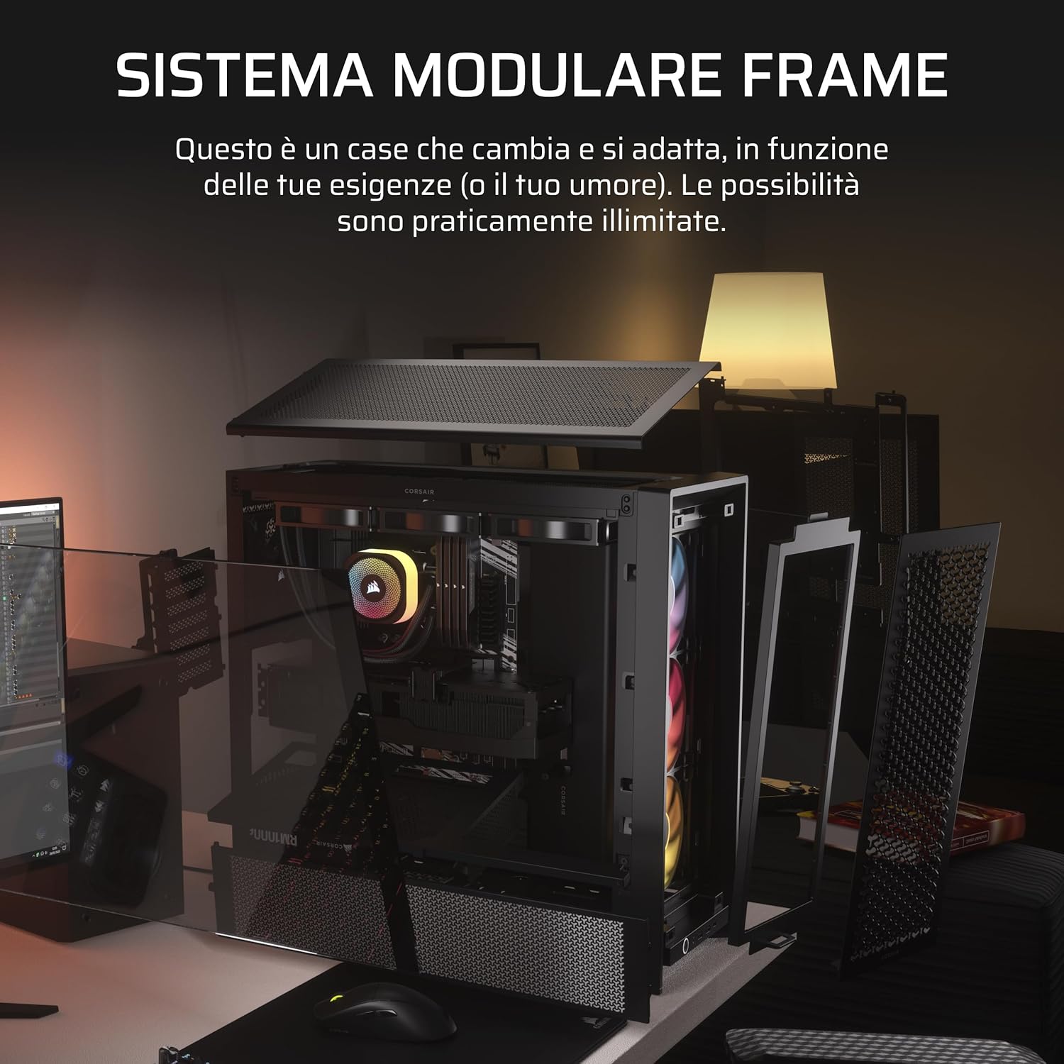 Corsair FRAME 4000D RS ARGB - Case Mid-Tower ATX, Nero - immagine 3