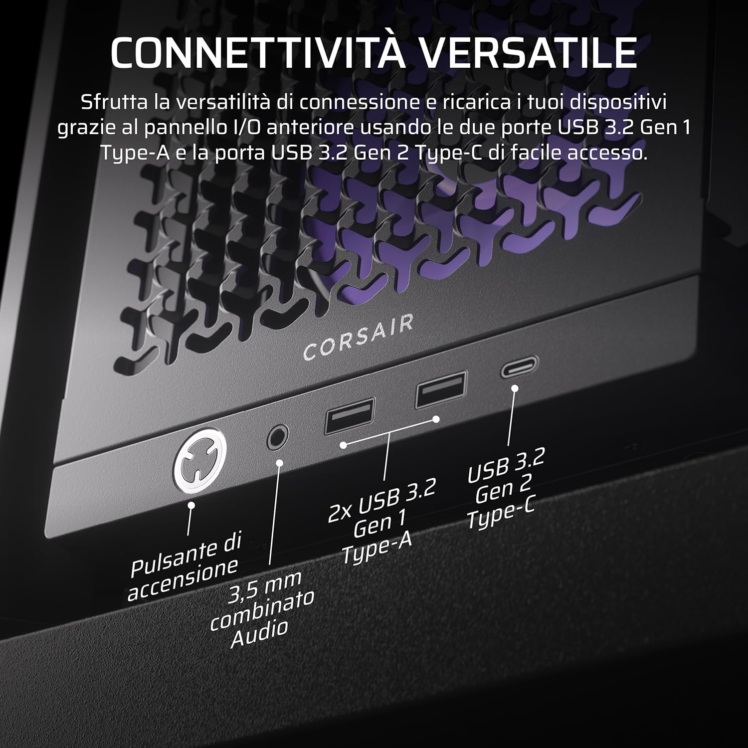 Corsair FRAME 4000D RS ARGB - Case Mid-Tower ATX, Nero - immagine 7