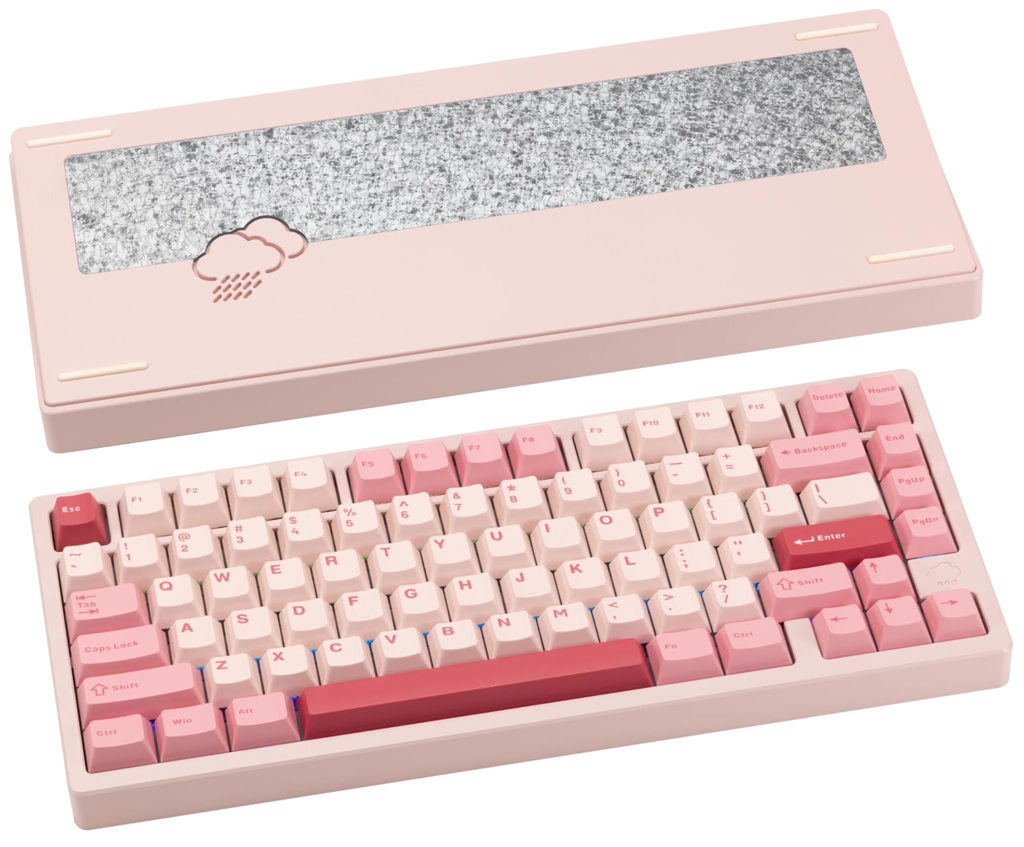 Cutiepcs WOBKEY Rainy 75 Tastiera Meccanica, Rosa