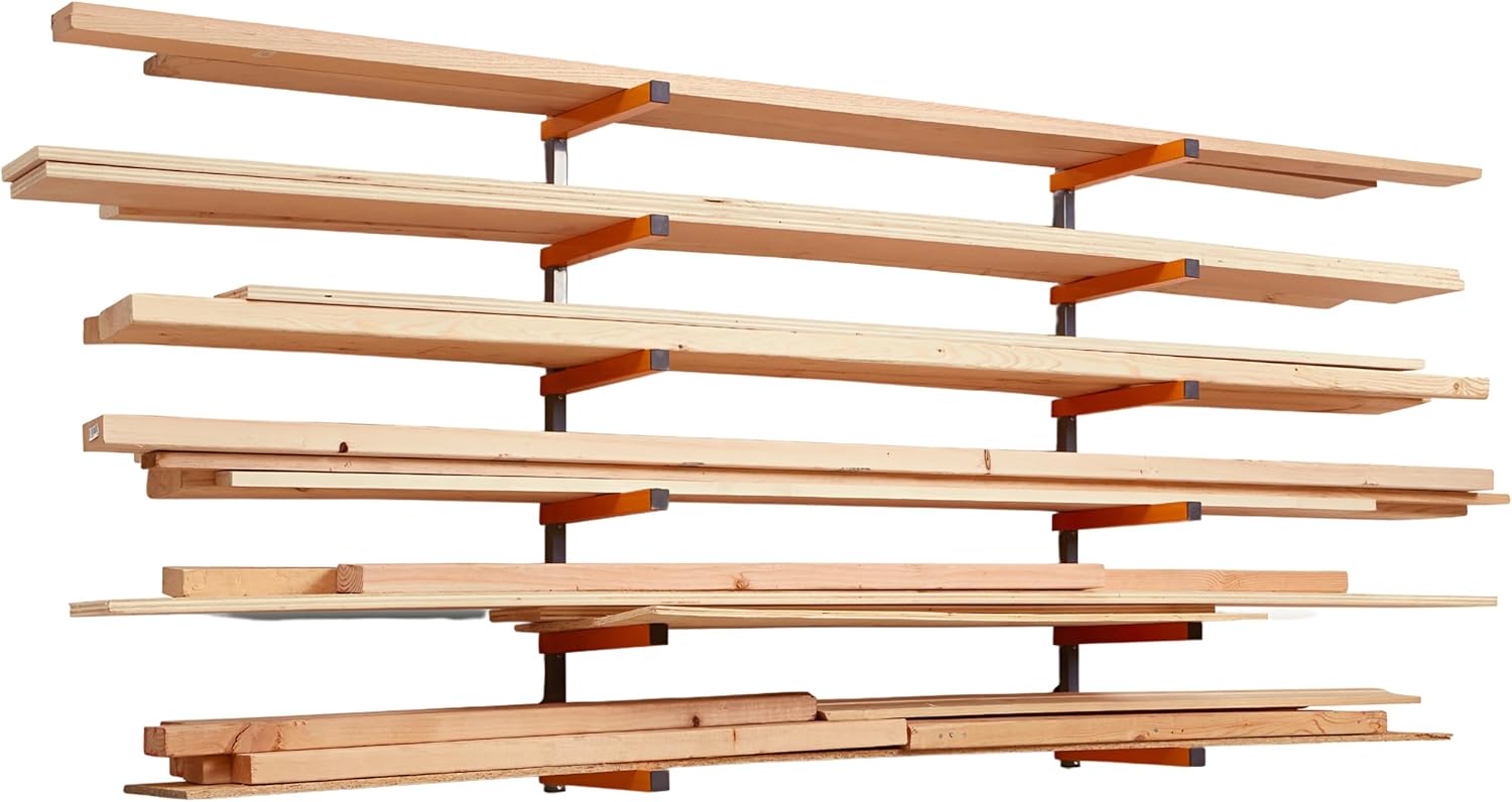 Bora Organizer Scaffale Legname 6 Livelli, Arancione