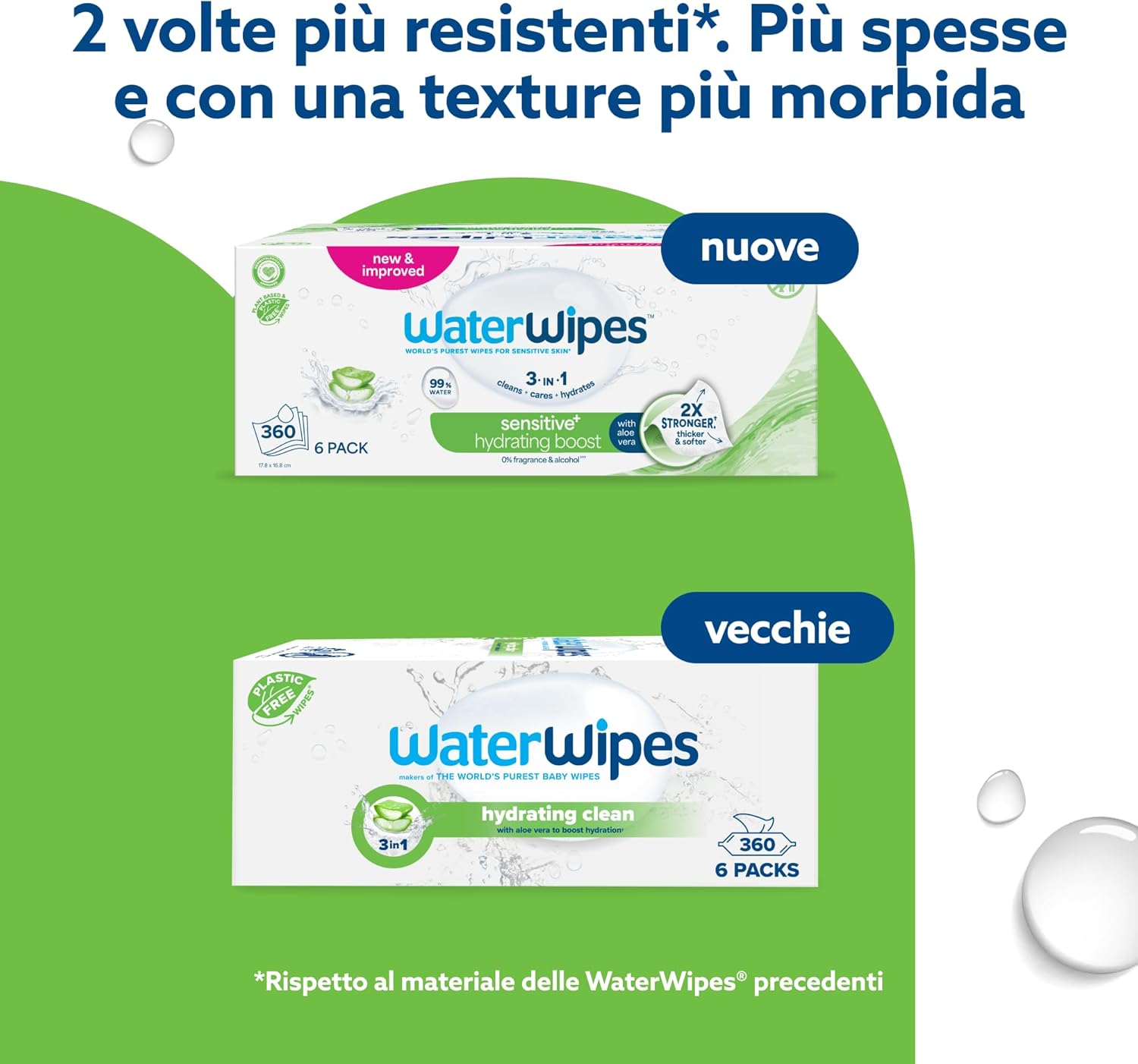 Waterwipes Sensitive+ Hydrating Boost Wipes 360 Pezzi - immagine 3