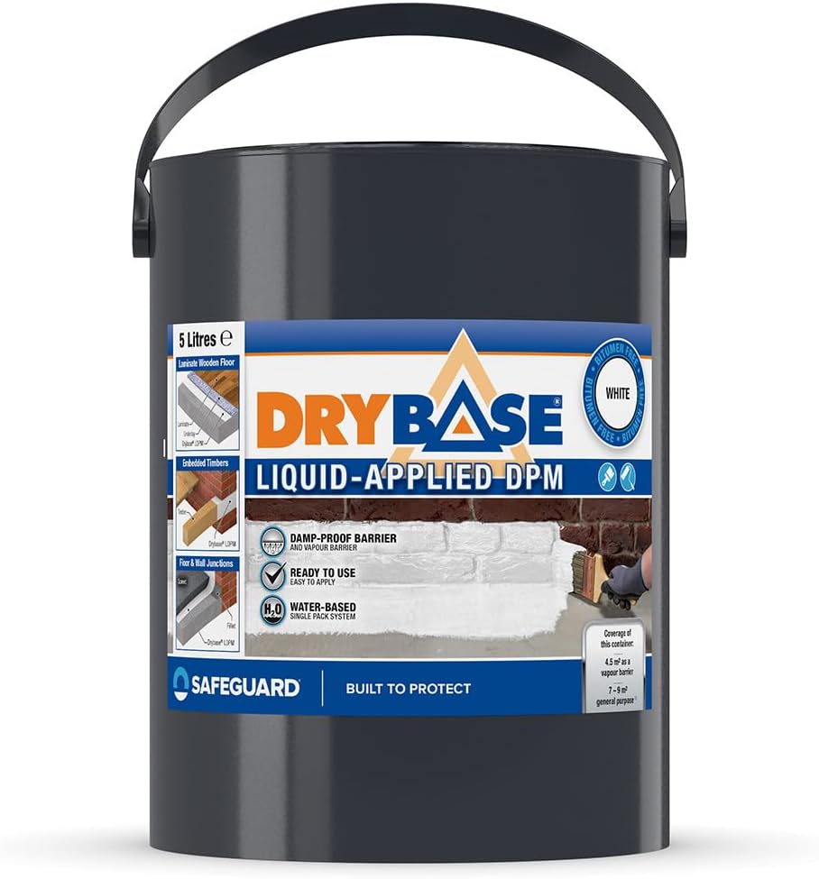 Drybase Guaina Liquida Impermeabile 5 Litri, Bianco
