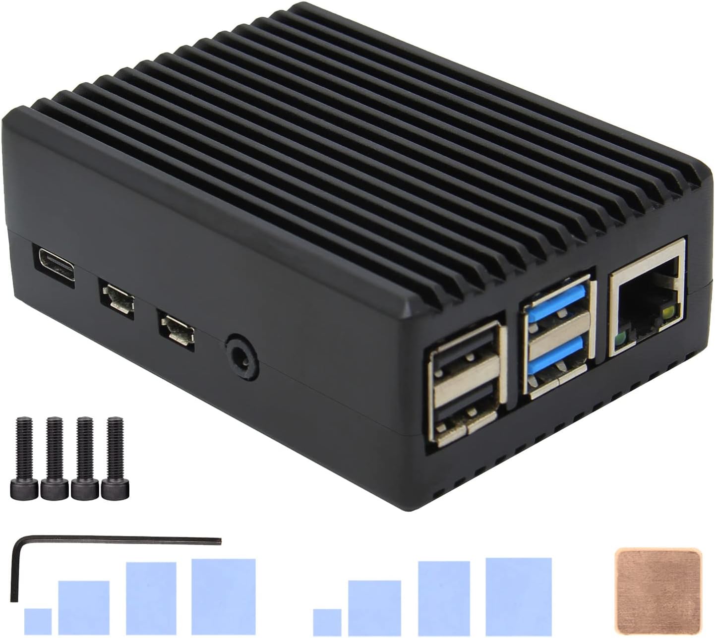 Geekworm Alloggiamento Alluminio per Raspberry Pi 4B - immagine 1