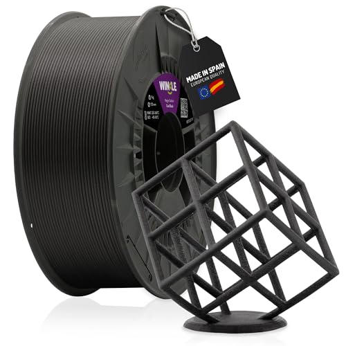 WINKLE Filamento PETG Fibra di Carbonio | Filamento per Stampante 3D | Filamento PETG 1,75 mm 1 kg | Filamento 3D Carbonio | PETG CF | Precisione Dimensionale | Bobina 1 kg