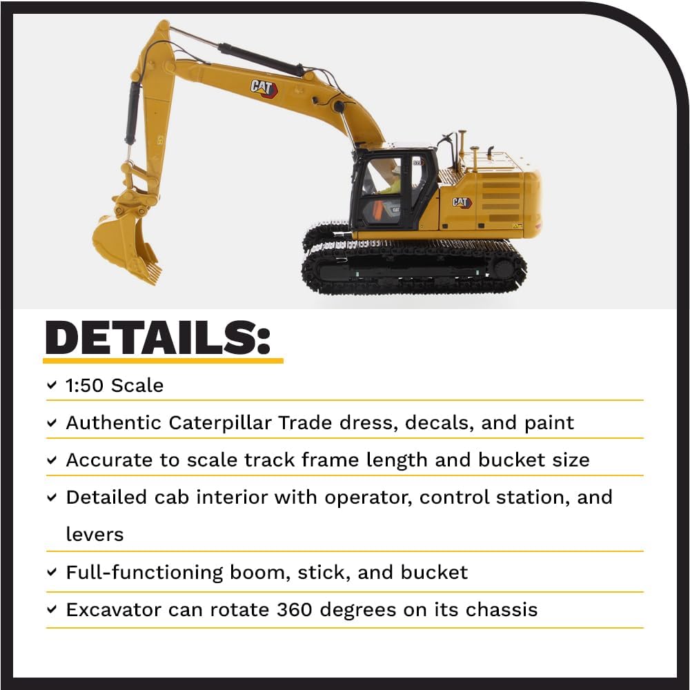 Diecast Masters Escavatore Caterpillar 323 Scala 1:50 - immagine 4