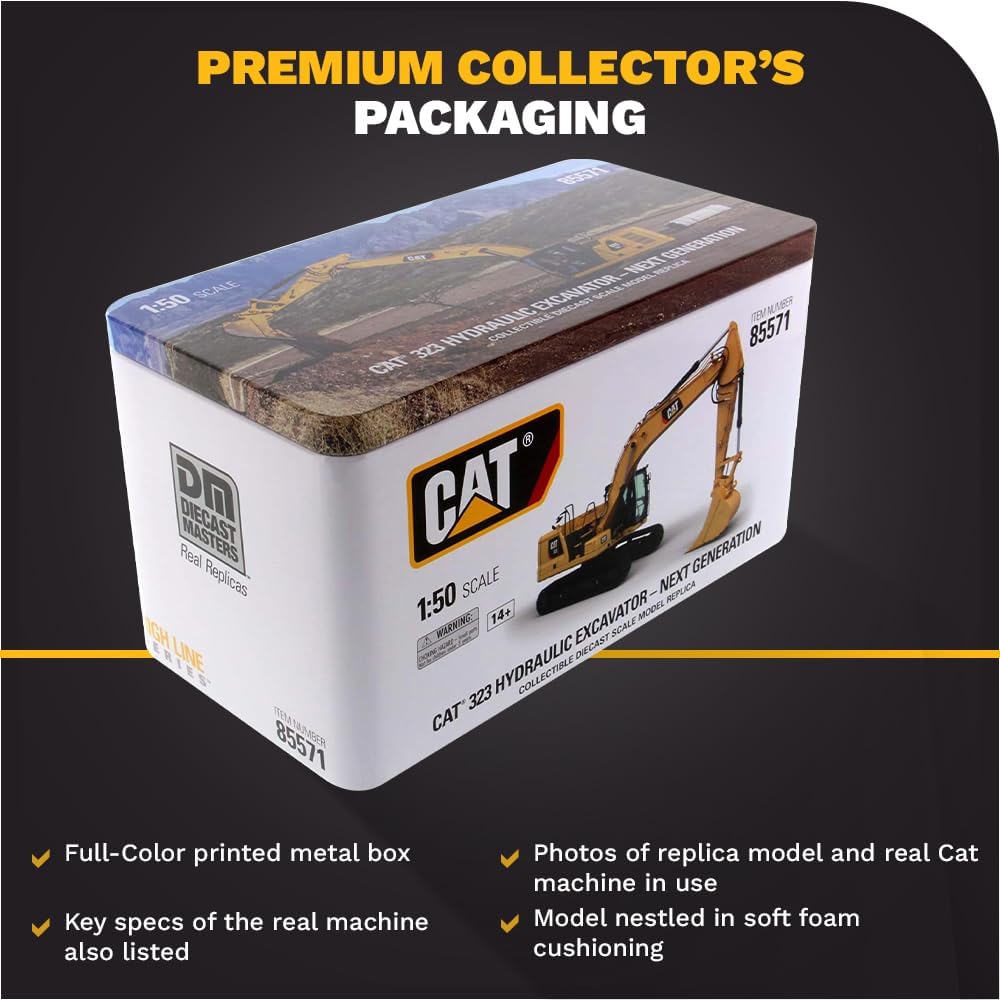 Diecast Masters Escavatore Caterpillar 323 Scala 1:50 - immagine 6