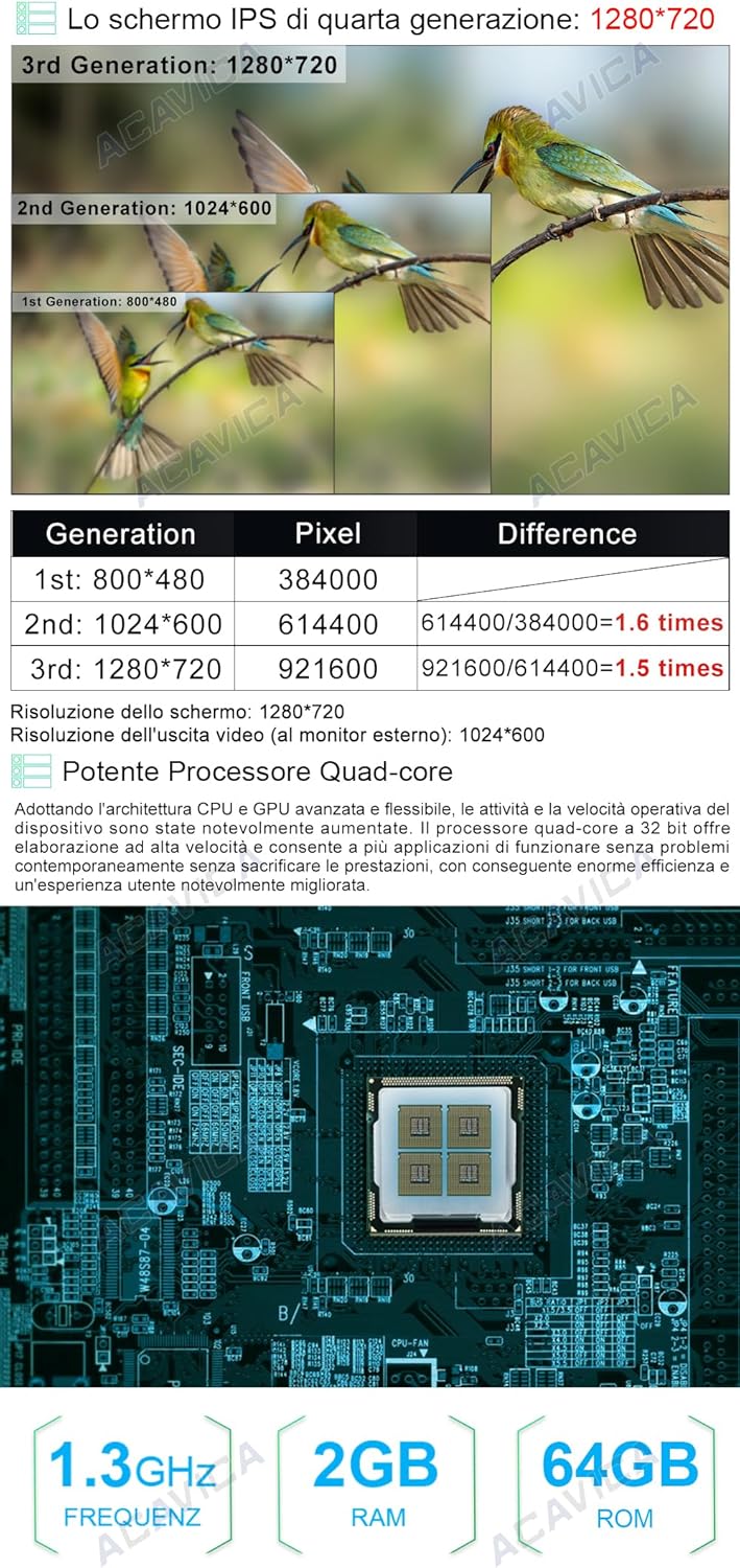 ACAVICA Autoradio 9" per Toyota Yaris 2 XP90 2005-2010 - immagine 4