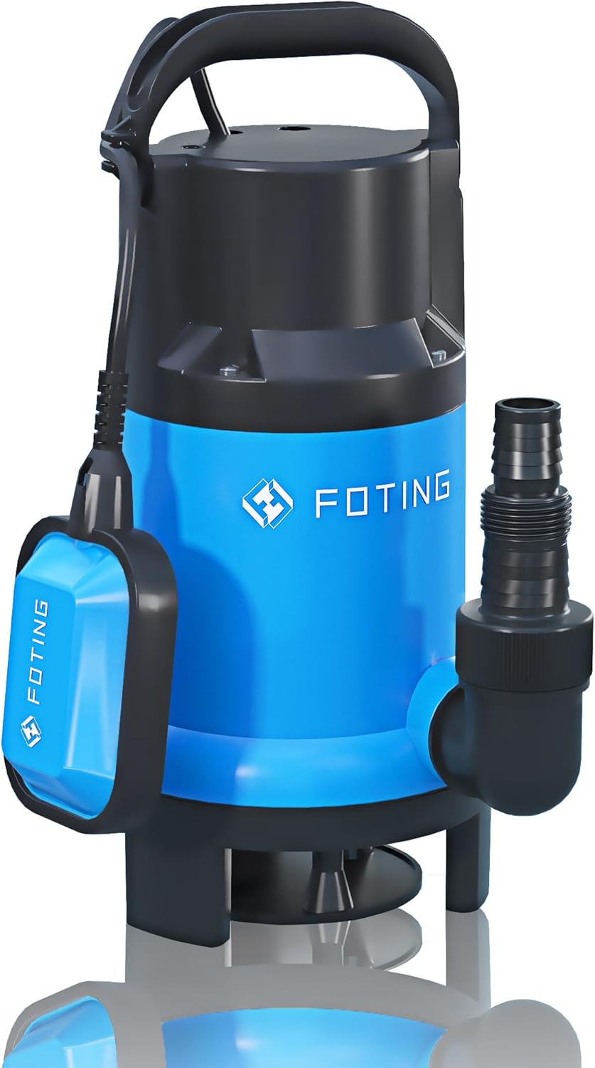 Pompa Sommersa Portatile 750W con Interruttore a Galleggiante