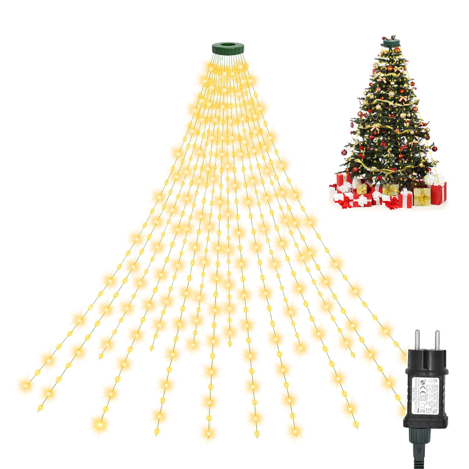 Agotd Luci Albero di Natale 2,5m, 400 LED