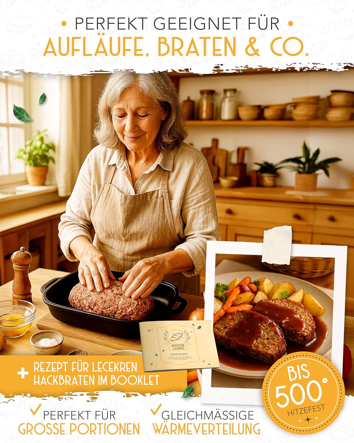 Krustenzauber - Stampo Pane Ghisa 40cm con Coperchio - immagine 5