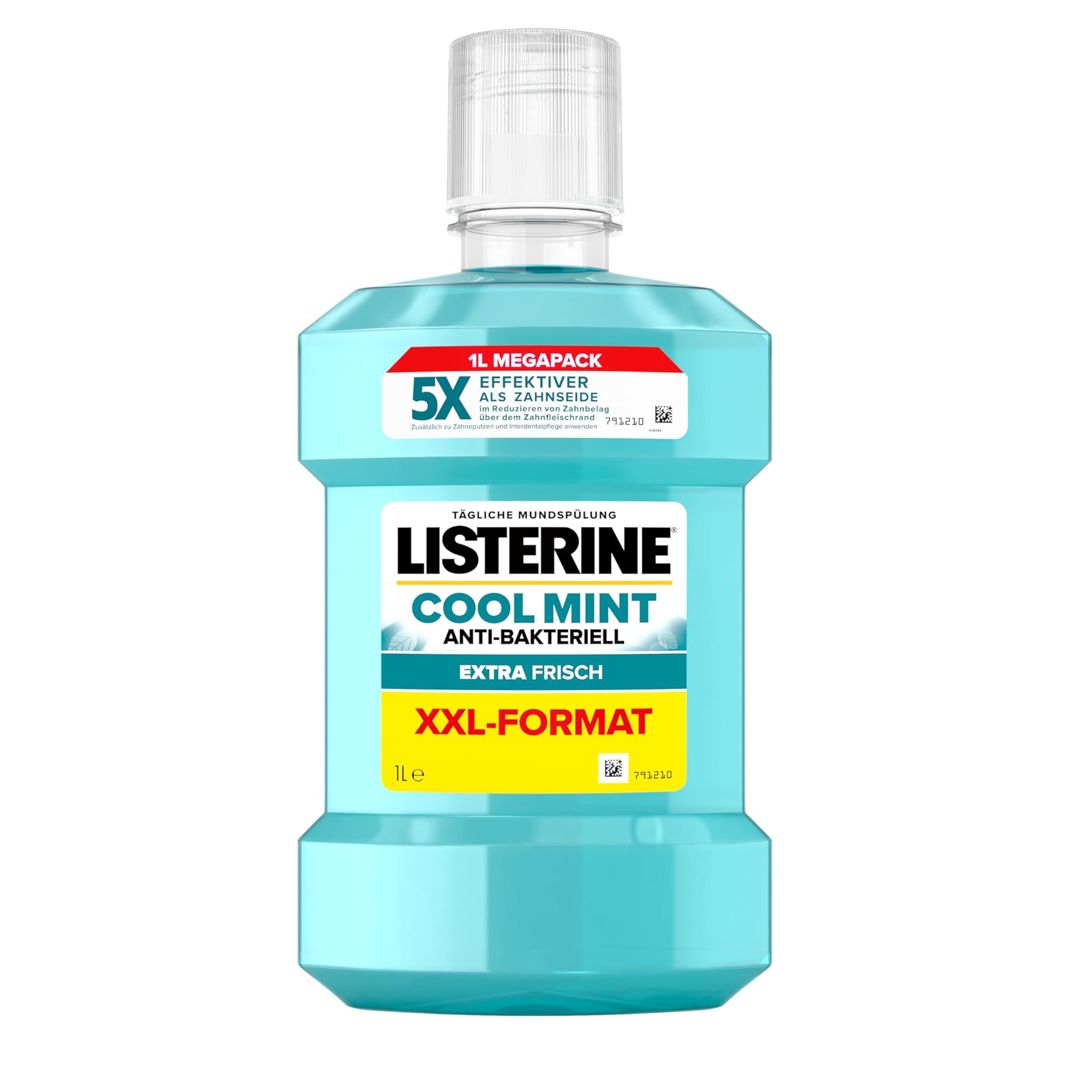 LISTERINE Cool Mint collutorio (1000 ml), collutorio antibatterico con oli essenziali e intenso sapore di menta, il risciacquo per la cura dentale riduce la placca dentale e combatte efficacemente