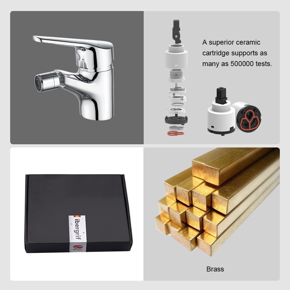 Ibergrif M15050-Roma Bidè per Lavabo, Cromo - immagine 4