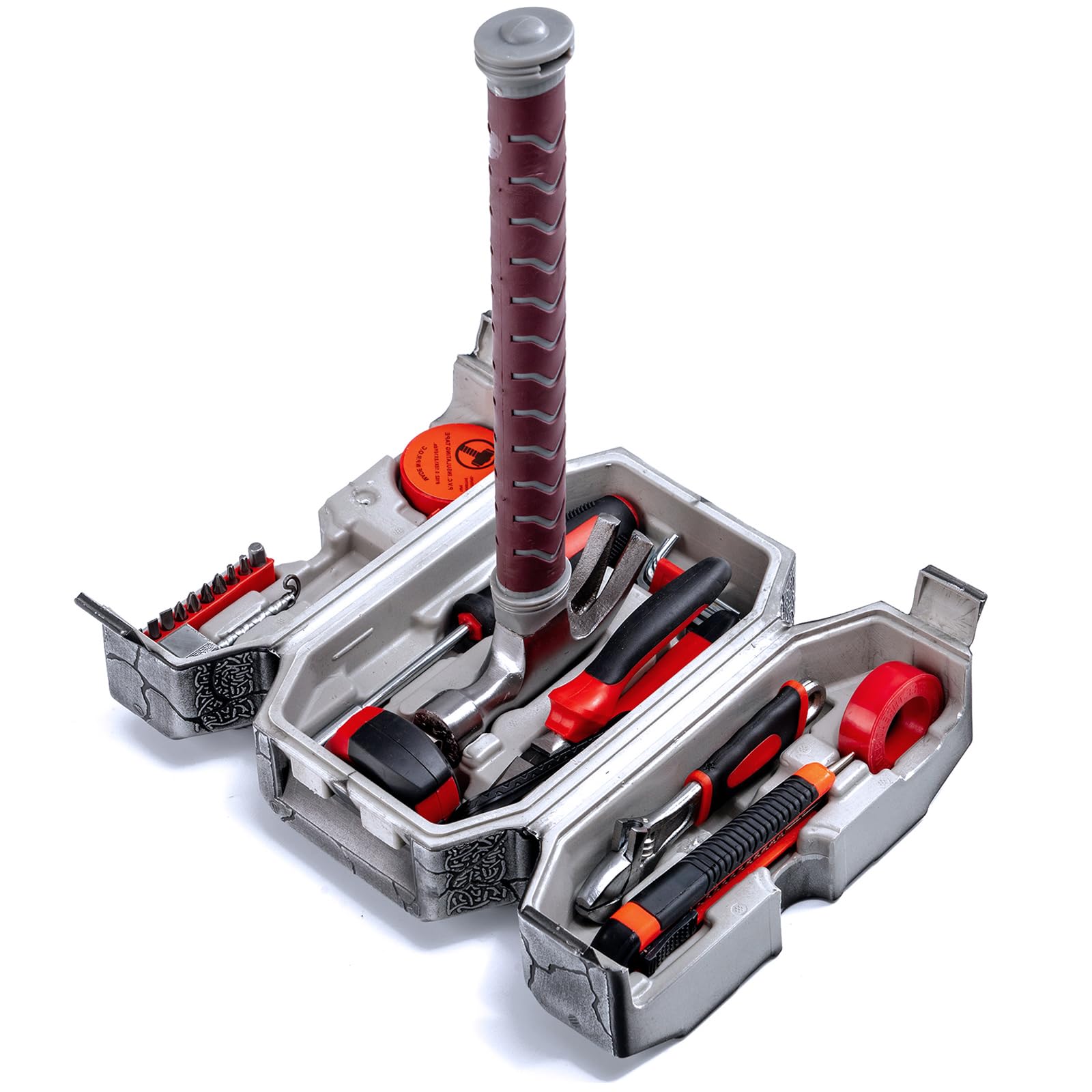 Asijiad Set Attrezzi 28 Pezzi con Martello in Metallo