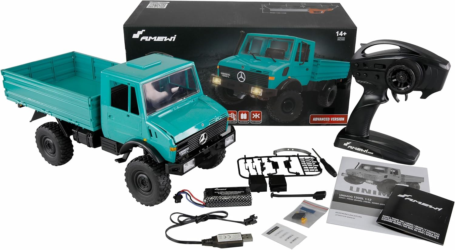 Amewi Mercedes-Benz Unimog Advanced 4WD 1:12 RTR - immagine 1