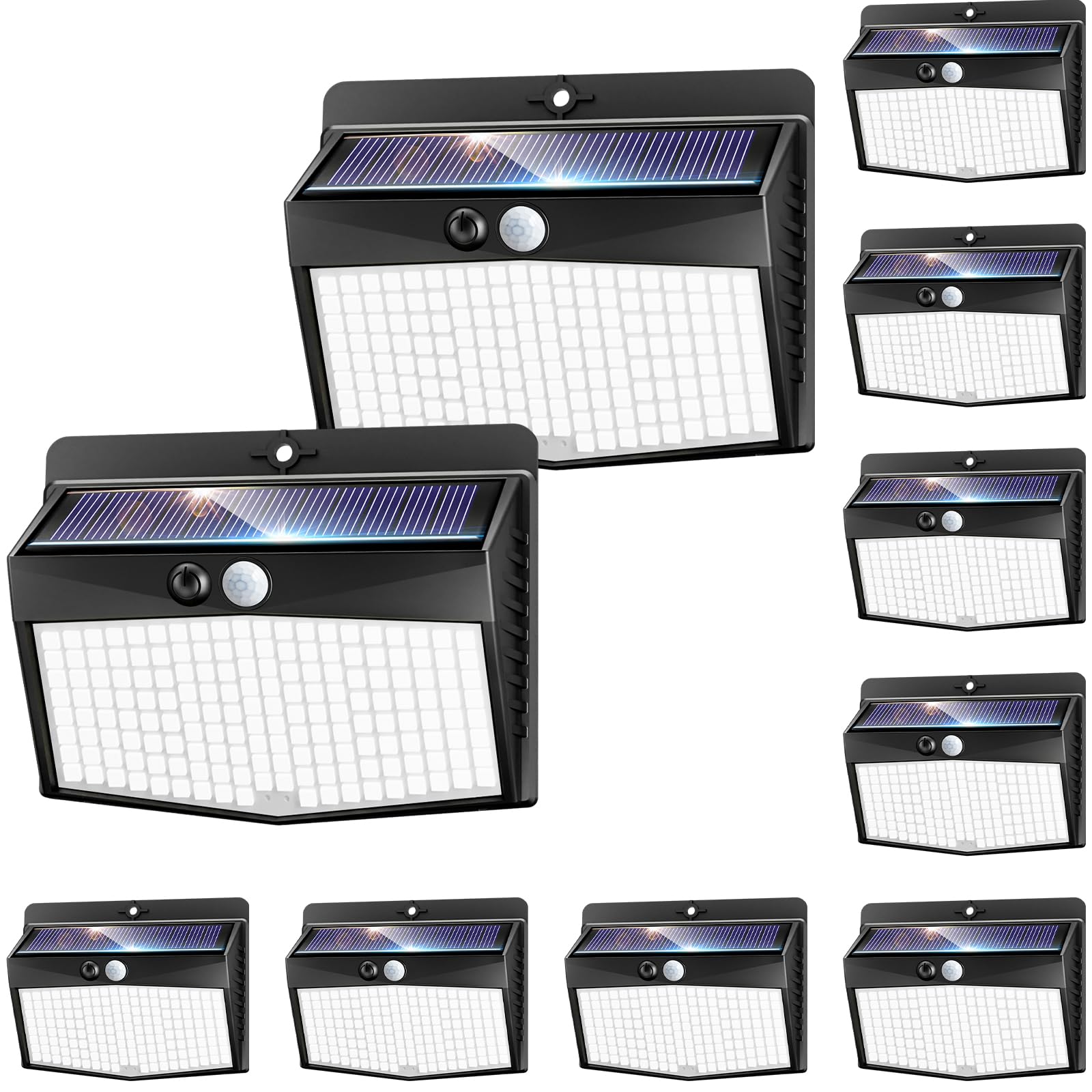 nifipy Luce Solare LED Esterno 168LED con Sensore Movimento