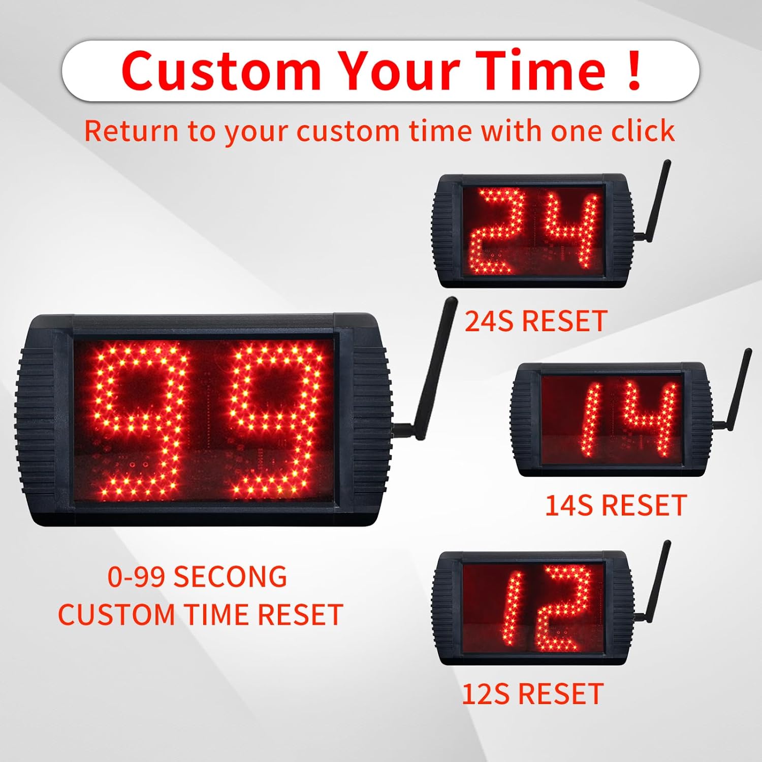 Yz Orologio LED Conto alla Rovescia Basket con Telecomando - immagine 3