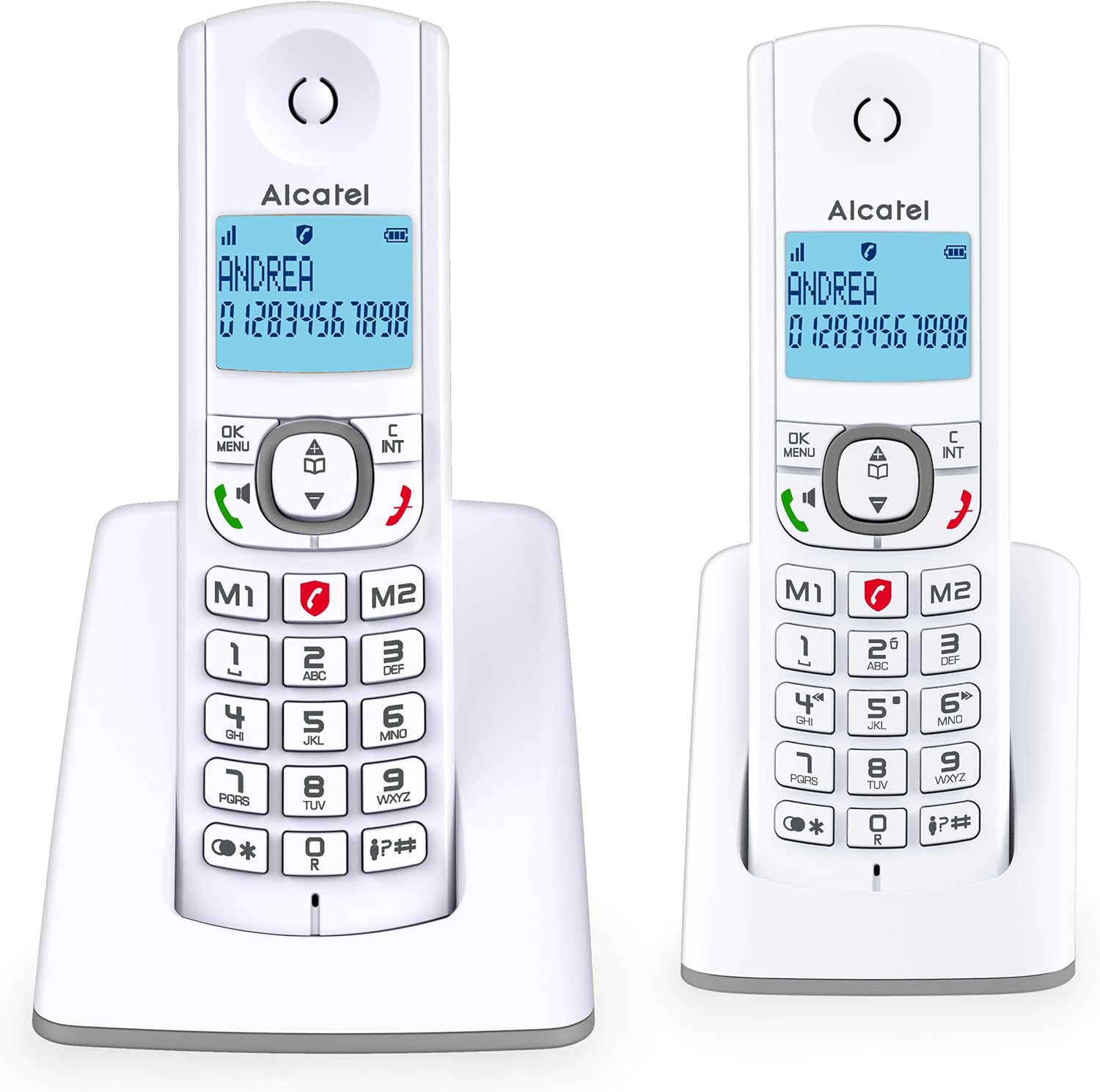Alcatel F530 Duo - Telefono Cordless DECT, Bianco/Grigio - immagine 1