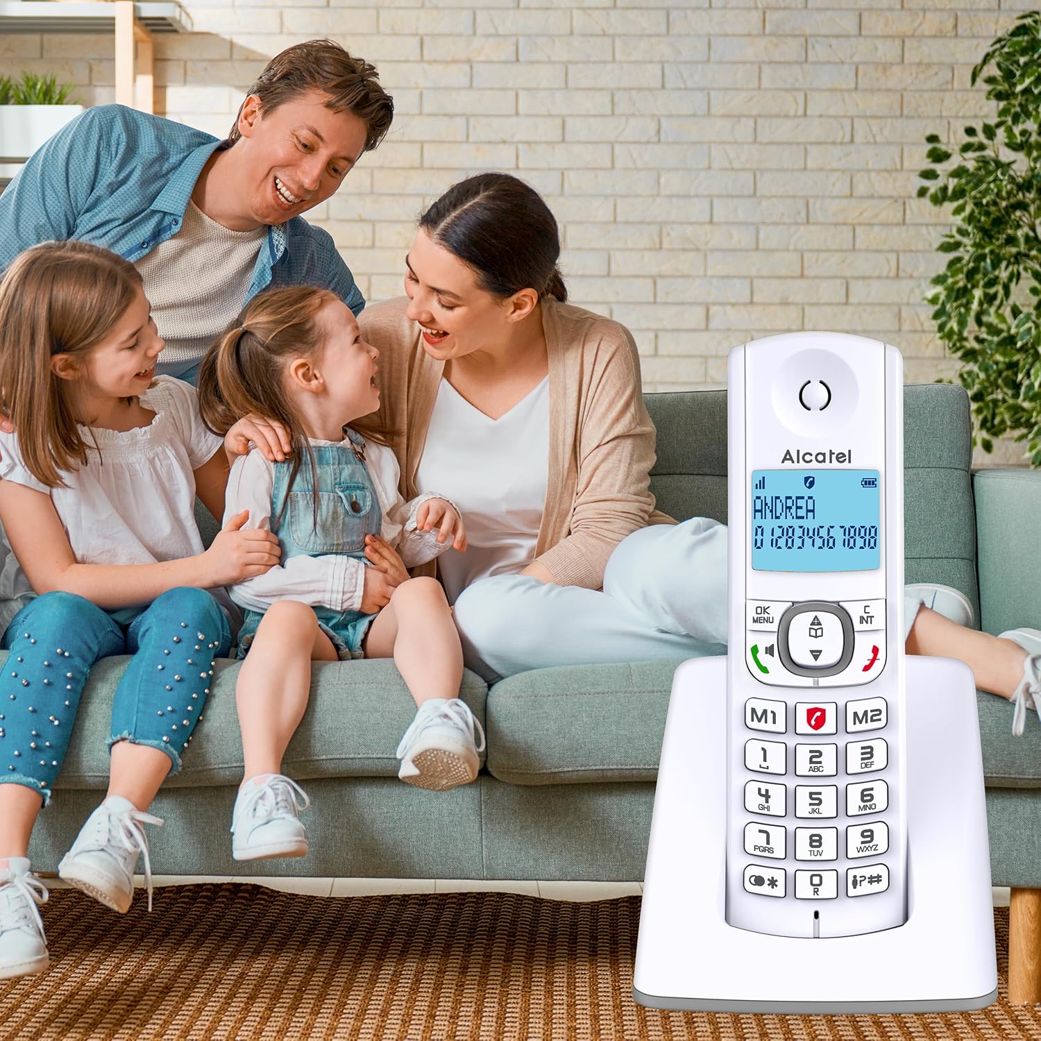 Alcatel F530 Duo - Telefono Cordless DECT, Bianco/Grigio - immagine 4