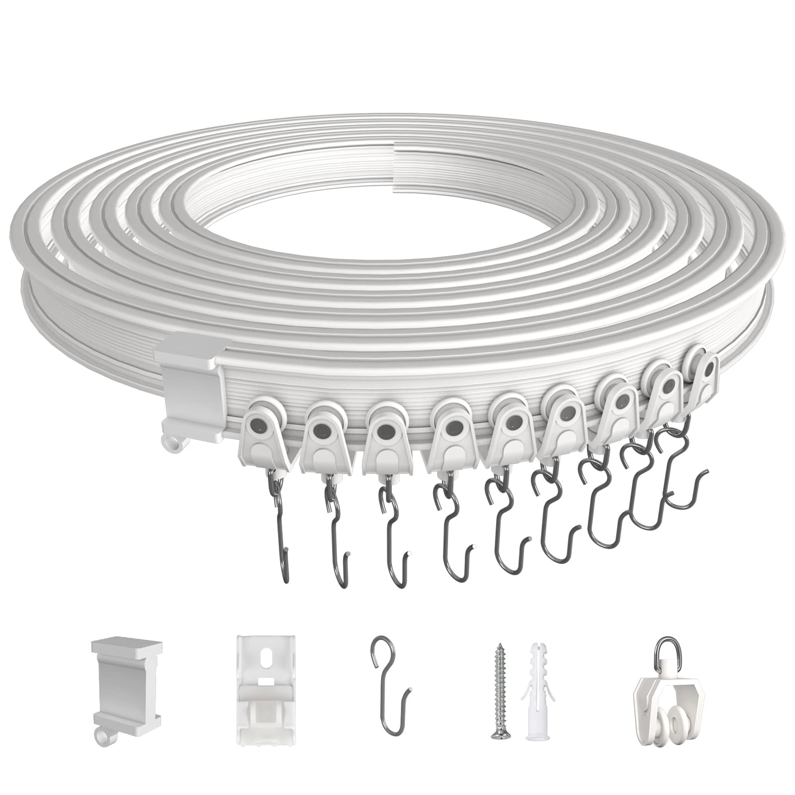 Efuturetime Binario Tende Soffitto Flessibile 10 Metri