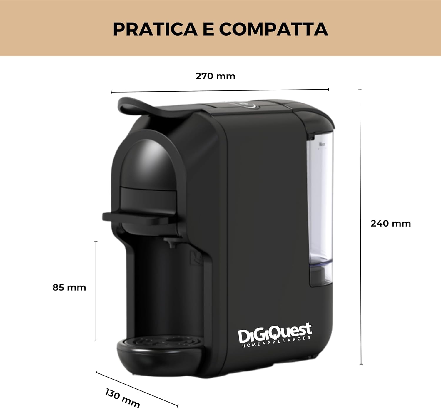 Digiquest COFFY - Macchina Caffè Multicompatibile 19 Bar - immagine 7