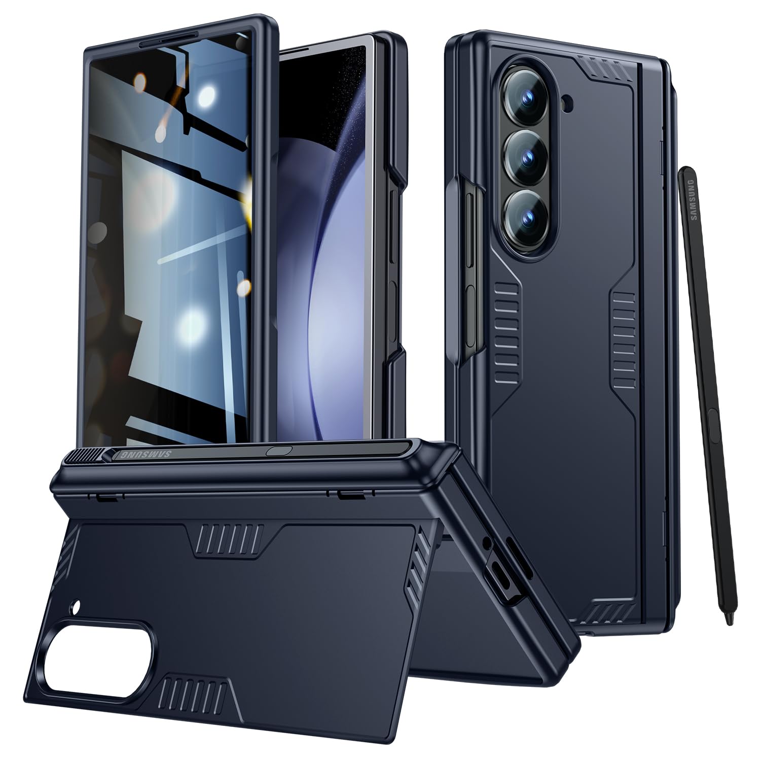 Spoovcto Custodia per Samsung Galaxy Z Fold6, Blu