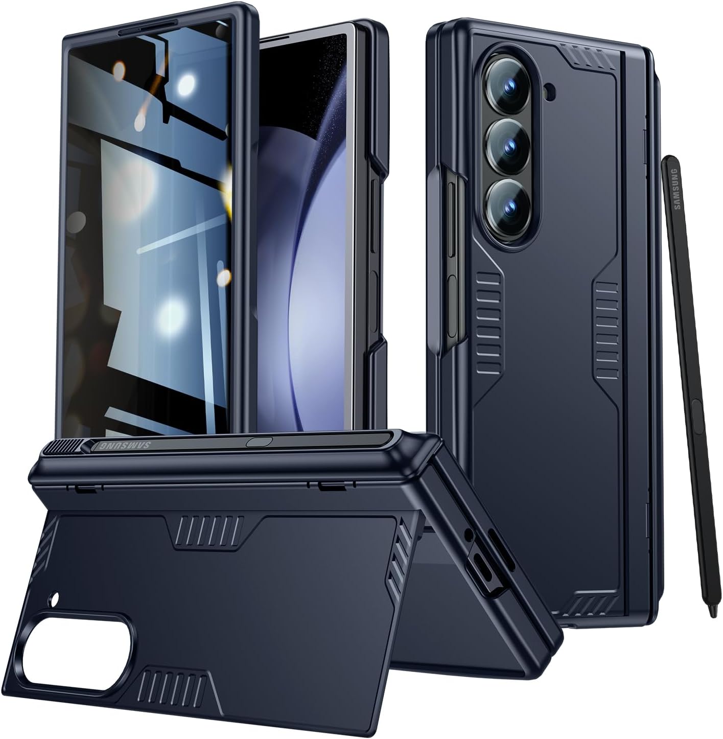 Spoovcto Custodia per Samsung Galaxy Z Fold6, Blu - immagine 1