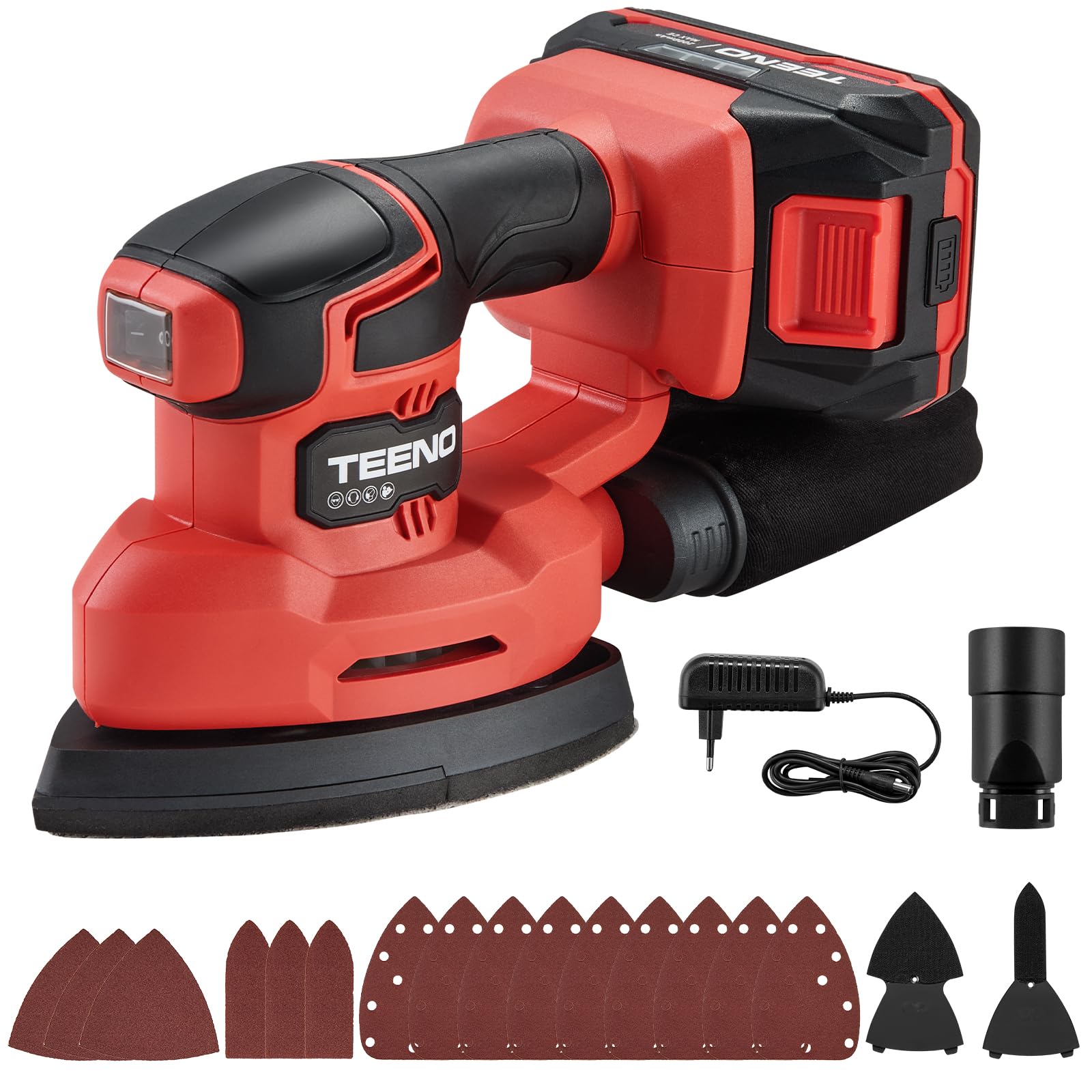 Teeno Levigatrice Mouse 20V con Batteria 2Ah