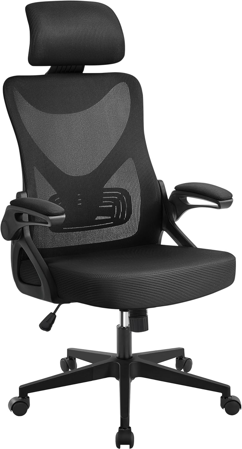 Yaheetech Sedia Ufficio Ergonomica Girevole, Nera - immagine 1