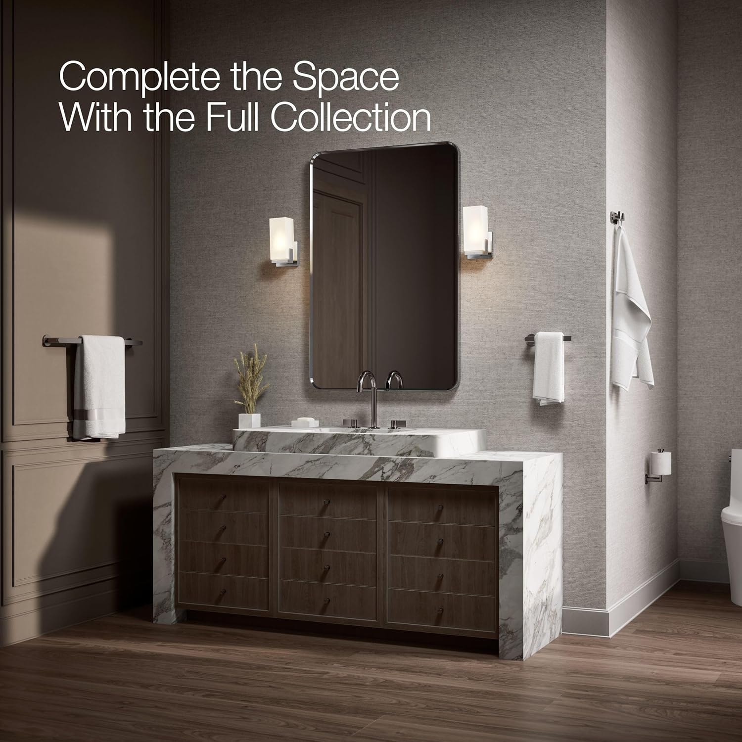 Kohler K-73146-TT Appendiabiti Doppio Composto, Titanio - immagine 7