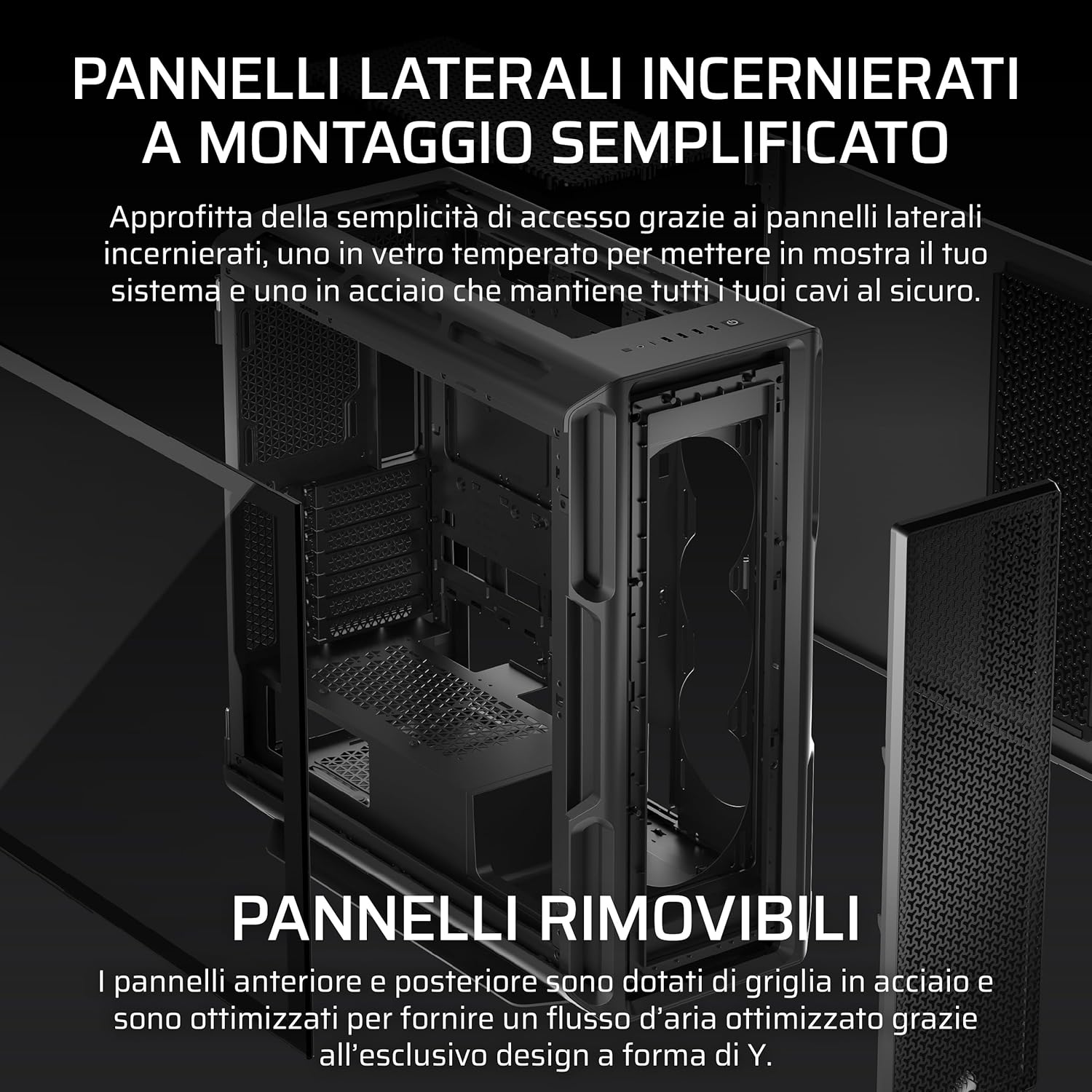 Corsair 5000T Mid–Tower ATX PC Case, Nero - immagine 7