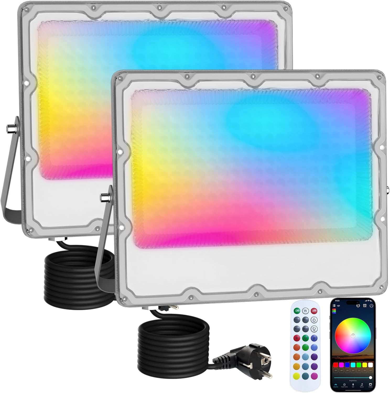 MEEKBOS Faretto LED RGB Esterno 150W (2 Pezzi) - immagine 1