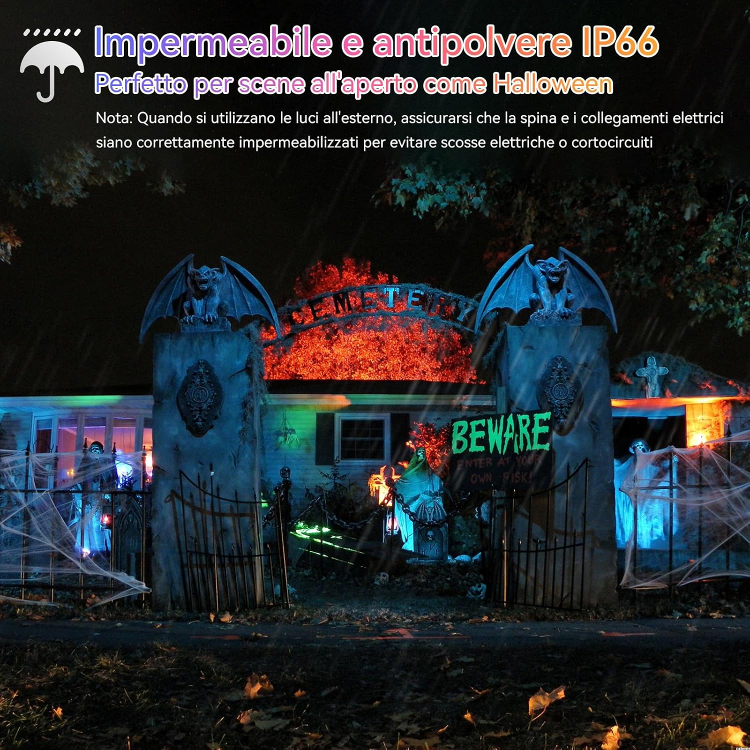 MEEKBOS Faretto LED RGB Esterno 150W (2 Pezzi) - immagine 2