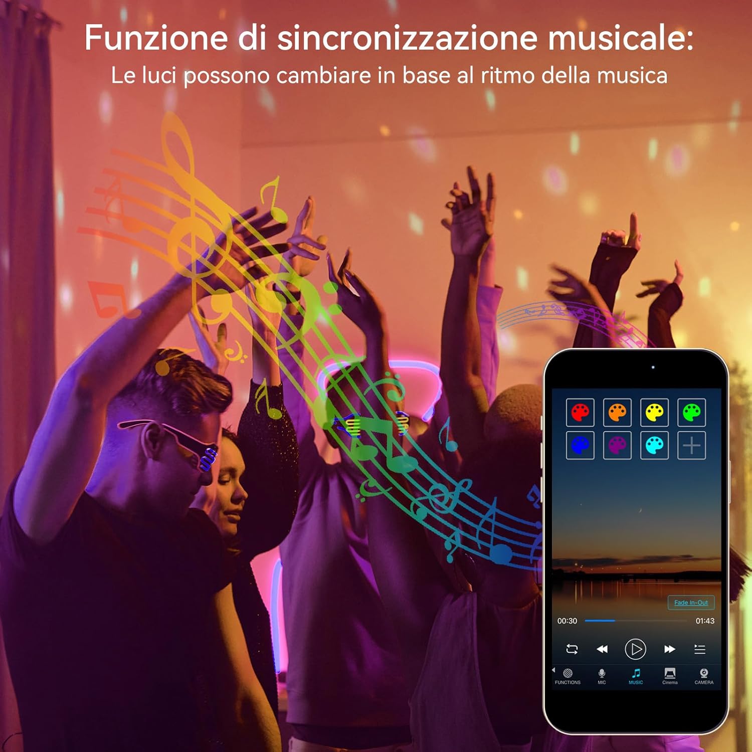 MEEKBOS Faretto LED RGB Esterno 150W (2 Pezzi) - immagine 7